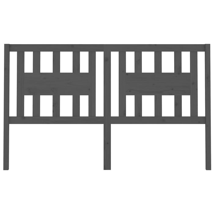 Testiera per Letto Grigia 156x4x100cm in Legno Massello di Pino