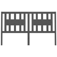 Testiera per Letto Grigia 206x4x100cm in Legno Massello di Pino 818692