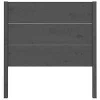 Testiera per Letto Grigia 96x4x100 cm in Legno Massello di Pino