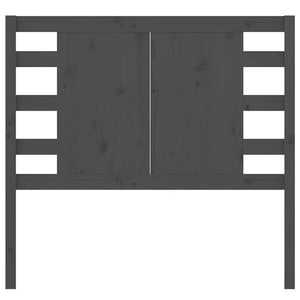 Testiera per Letto Grigia 81x4x100 cm in Legno Massello di Pino cod mxl 33759