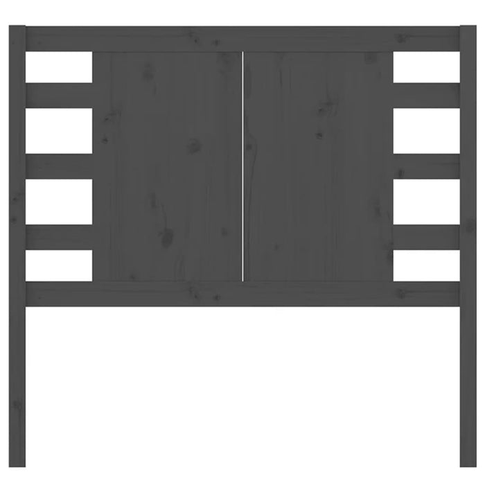 Testiera per Letto Grigia 81x4x100 cm in Legno Massello di Pino 818747