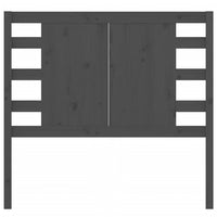 Testiera per Letto-Testata-Testiera Decorativa Grigia 96x4x100 cm in Legno Massello di Pino 734276