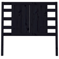 Testiera per Letto-Testata-Testiera Decorativa Nera 96x4x100 cm in Legno Massello di Pino 556605