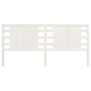 Testiera per Letto Bianca 126x4x100cm in Legno Massello di Pino 818761