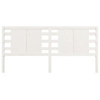 Testiera per Letto-Testata-Testiera Decorativa Bianca 206x4x100 cm Legno Massello di Pino 528623