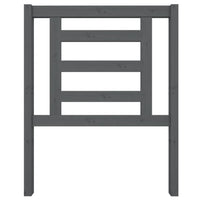 Testiera per Letto Grigia 81x4x100 cm in Legno Massello di Pino 818797