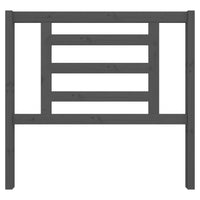 Testiera per Letto Grigia 106x4x100cm in Legno Massello di Pino 818807