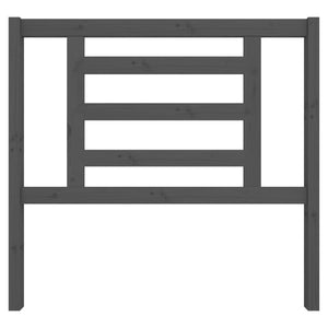 Testiera per Letto Grigia 106x4x100cm in Legno Massello di Pino 818807