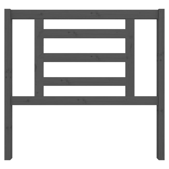 Testiera per Letto Grigia 106x4x100cm in Legno Massello di Pino 818807