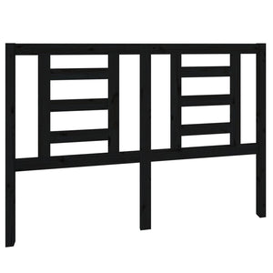 Testiera per Letto Nera 141x4x100 cm in Legno Massello di Pino 818819
