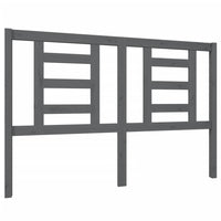 Testiera per Letto-Testata-Testiera Decorativa Grigia 146x4x100cm in Legno Massello di Pino 631068