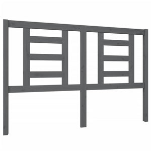 Testiera per Letto-Testata-Testiera Decorativa Grigia 146x4x100cm in Legno Massello di Pino 631068