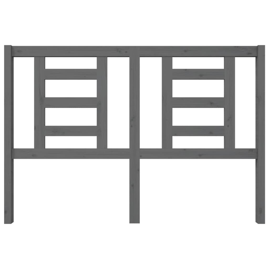 Testiera per Letto-Testata-Testiera Decorativa Grigia 146x4x100cm in Legno Massello di Pino 631068