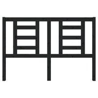 Testiera per Letto Nera 146x4x100 cm in Legno Massello di Pino 818824