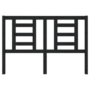 Testiera per Letto Nera 146x4x100 cm in Legno Massello di Pino 818824
