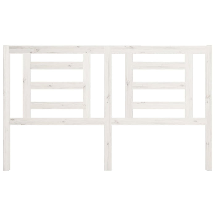 Testiera per Letto Bianca 166x4x100cm in Legno Massello di Pino 818831