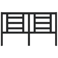 Testiera per Letto Nera 166x4x100 cm in Legno Massello di Pino cod mxl 37444