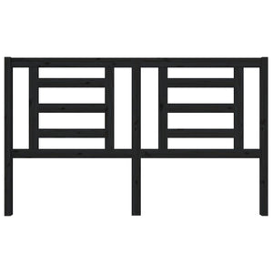 Testiera per Letto Nera 166x4x100 cm in Legno Massello di Pino cod mxl 37444