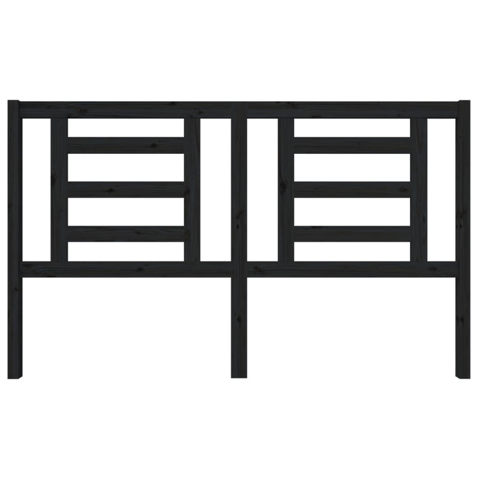 Testiera per Letto Nera 166x4x100 cm in Legno Massello di Pino cod mxl 37444