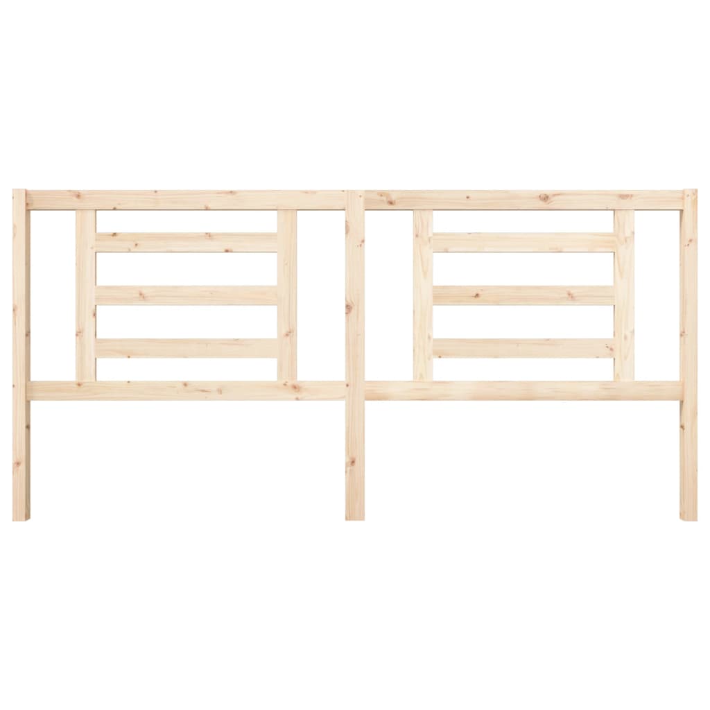 Testiera per Letto 206x4x100 cm in Legno Massello di Pino 818840