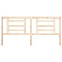 Testiera per Letto 206x4x100 cm in Legno Massello di Pino 818840