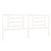 Testiera per Letto Bianca 206x4x100cm in Legno Massello di Pino 818841