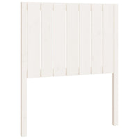 Testiera per Letto Bianca 80,5x4x100 cm Legno Massello di Pino 818846
