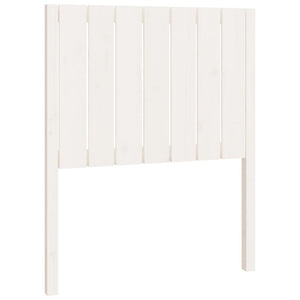Testiera per Letto Bianca 80,5x4x100 cm Legno Massello di Pino 818846