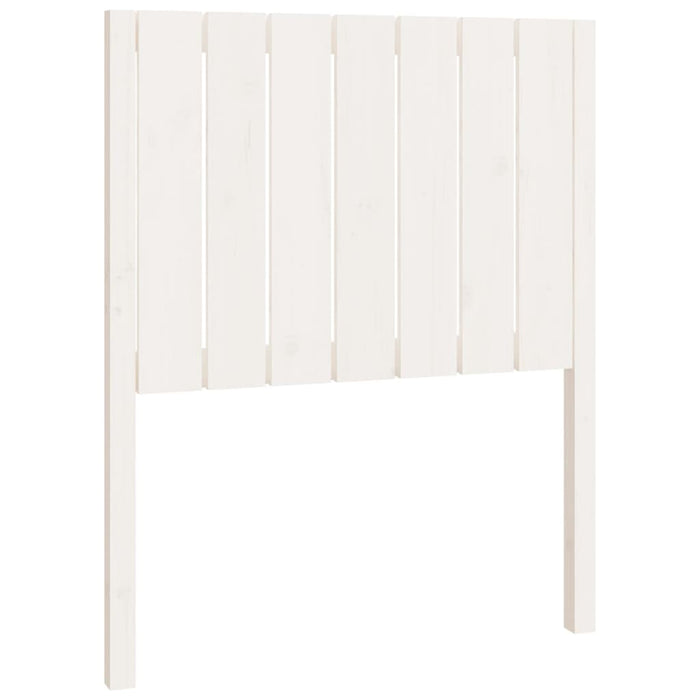 Testiera per Letto Bianca 80,5x4x100 cm Legno Massello di Pino 818846
