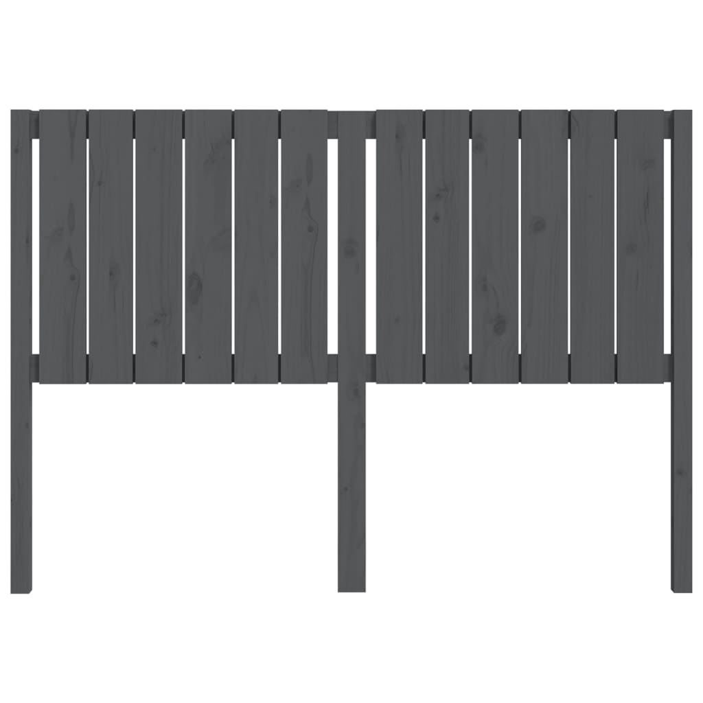 Testiera per Letto Grigia 145,5x4x100 cm Legno Massello di Pino