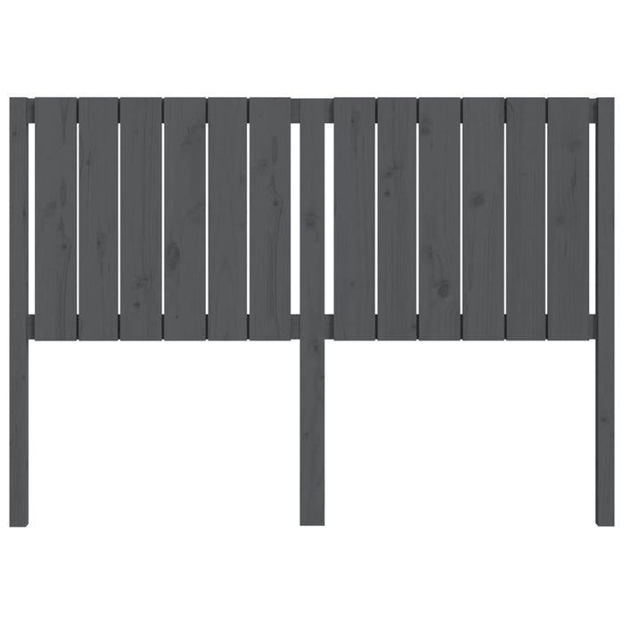 Testiera per Letto Grigia 145,5x4x100 cm Legno Massello di Pino