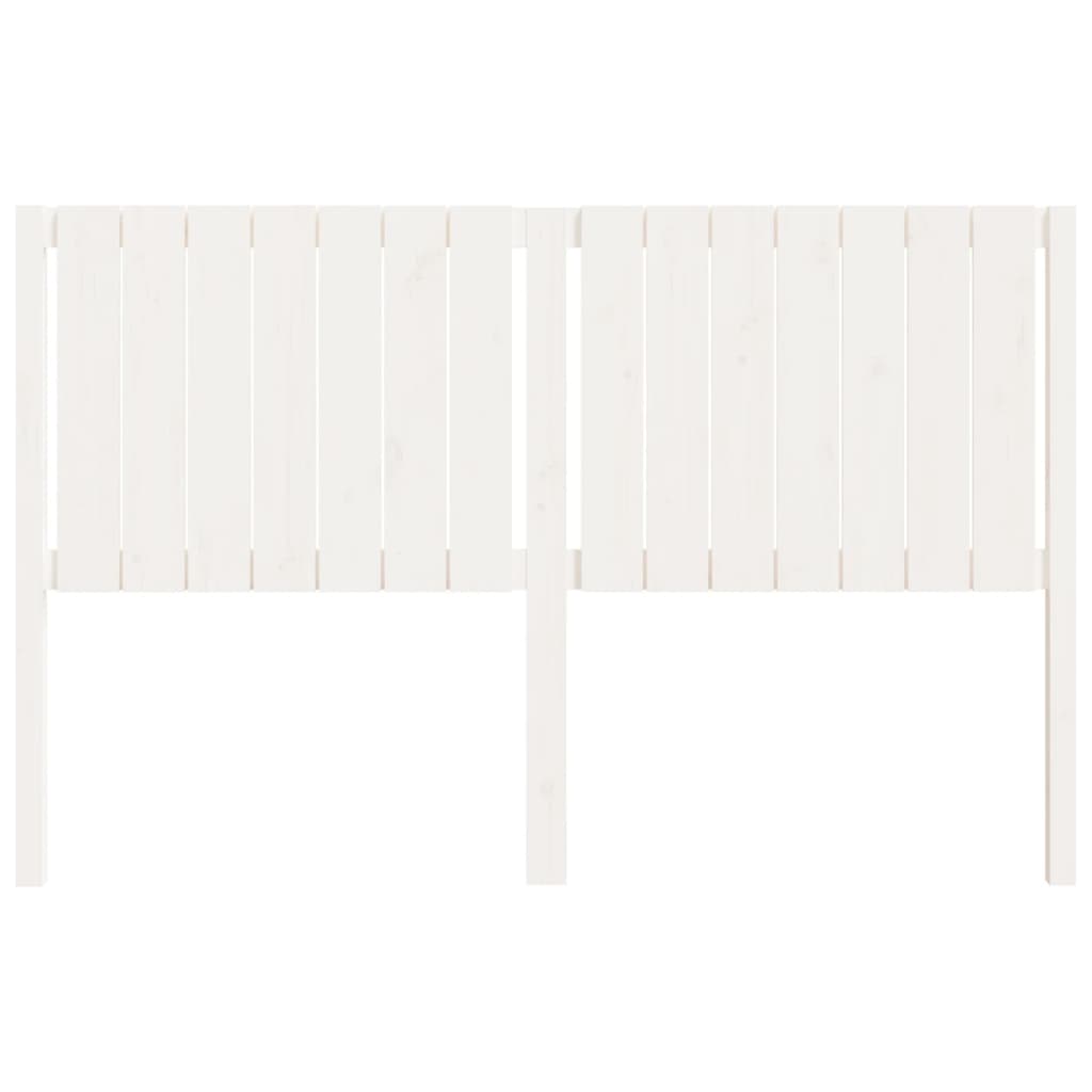 Testiera per Letto Bianca 155,5x4x100 cm Legno Massello di Pino cod mxl 36986