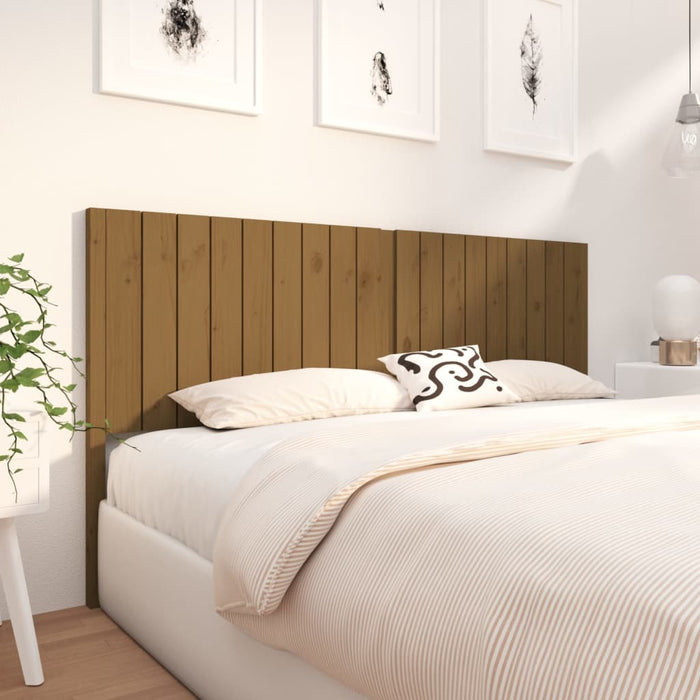 Testiera per Letto Miele 185,5x4x100 cm Legno Massello di Pino