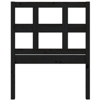 Testiera per Letto Nera 95,5x4x100 cm in Legno Massello di Pino 818904