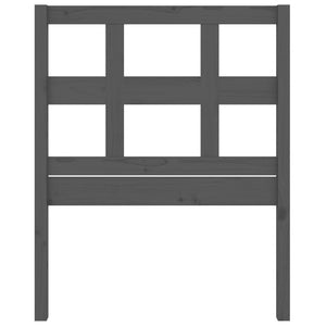 Testiera per Letto Grigia 105,5x4x100 cm Legno Massello di Pino