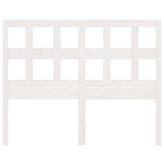 Testiera per Letto Bianca 140,5x4x100 cm Legno Massello di Pino 818916