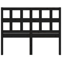 Testiera per Letto Nera 145,5x4x100cm in Legno Massello di Pino 818924