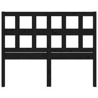 Testiera per Letto Nera 155,5x4x100 cm Legno Massello di Pino 818929