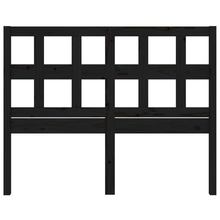 Testiera per Letto Nera 155,5x4x100 cm Legno Massello di Pino 818929