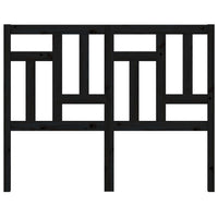 Testiera per Letto Nera 205,5x4x100cm in Legno Massello di Pino 818994