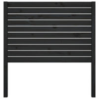 Testiera per Letto Nera 81x4x100 cm in Legno Massello di Pino 818999