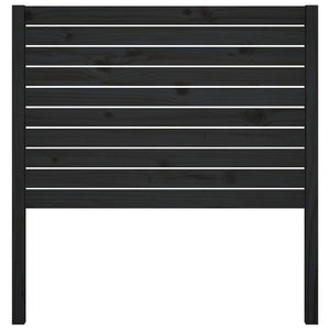 Testiera per Letto Nera 81x4x100 cm in Legno Massello di Pino 818999