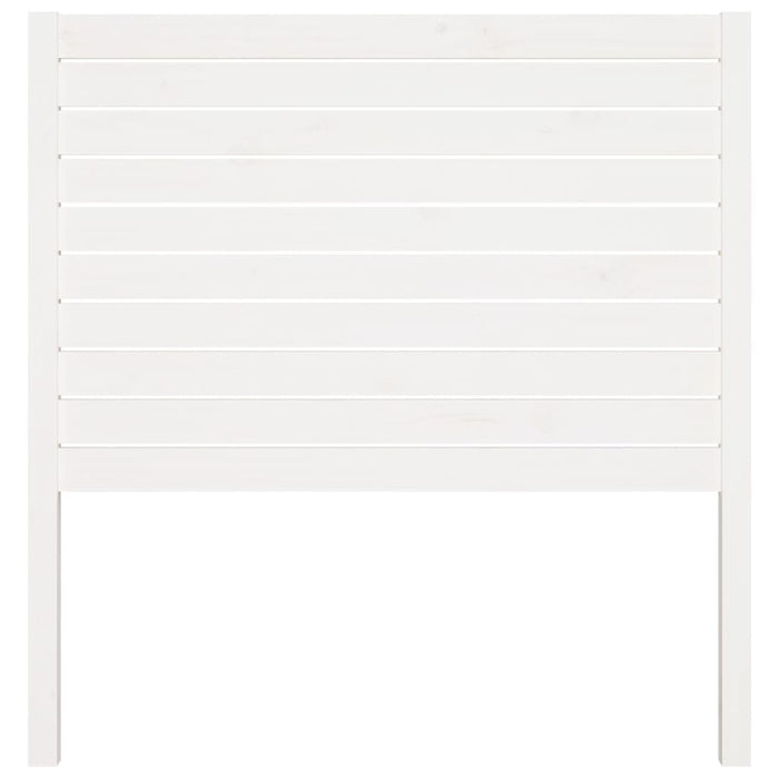 Testiera per Letto Bianca 96x4x100 cm in Legno Massello di Pino 819001