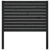 Testiera per Letto Nera 106x4x100 cm in Legno Massello di Pino 819009