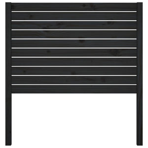 Testiera per Letto Nera 106x4x100 cm in Legno Massello di Pino 819009