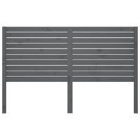 Testiera per Letto Grigia 126x4x100cm in Legno Massello di Pino