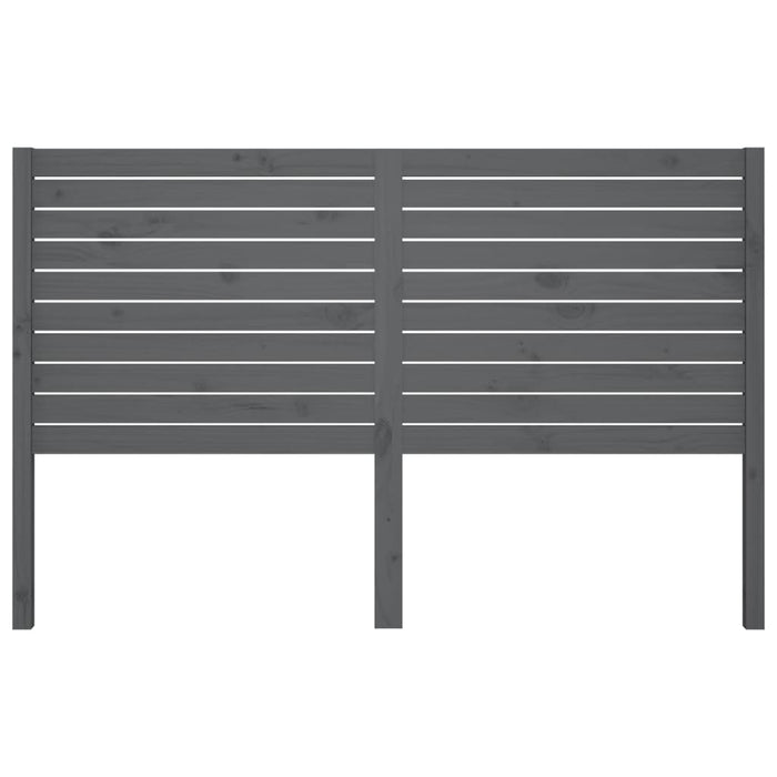 Testiera per Letto Grigia 126x4x100cm in Legno Massello di Pino