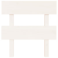Testiera per Letto Bianca 93,5x3x81cm in Legno Massello di Pino 819051