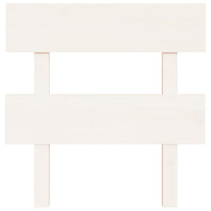 Testiera per Letto Bianca 93,5x3x81cm in Legno Massello di Pino 819051