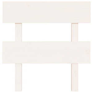 Testiera per Letto Bianca 103,5x3x81 cm Legno Massello di Pino 819056